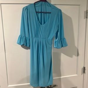 Blue Reborn dress with fluffy sleeves